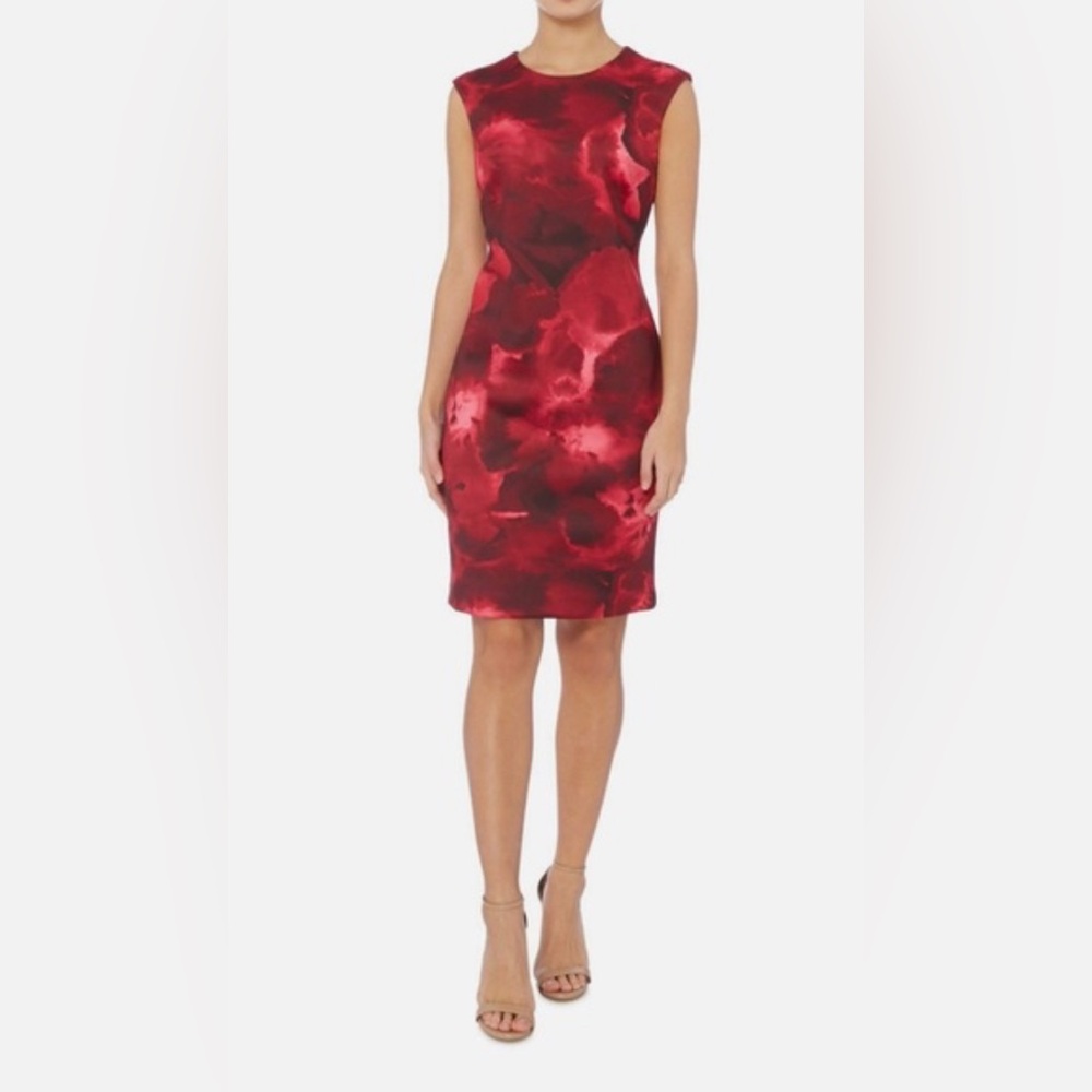 DKNY women’s Sheath Scuba Printed Dress - Picture 1 of 4